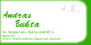 andras bukta business card